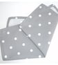 Napkin Grey and White Polka Dot 14" Serviette Washable Cotton Cloth - Image 8