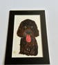 Original painting dog portrait.5x7" 