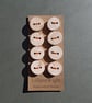 Set of eight chunky flat driftwood buttons - Image 3