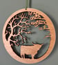 Small Highland Cow under the Trees - Wooden wall hanging - Image 3