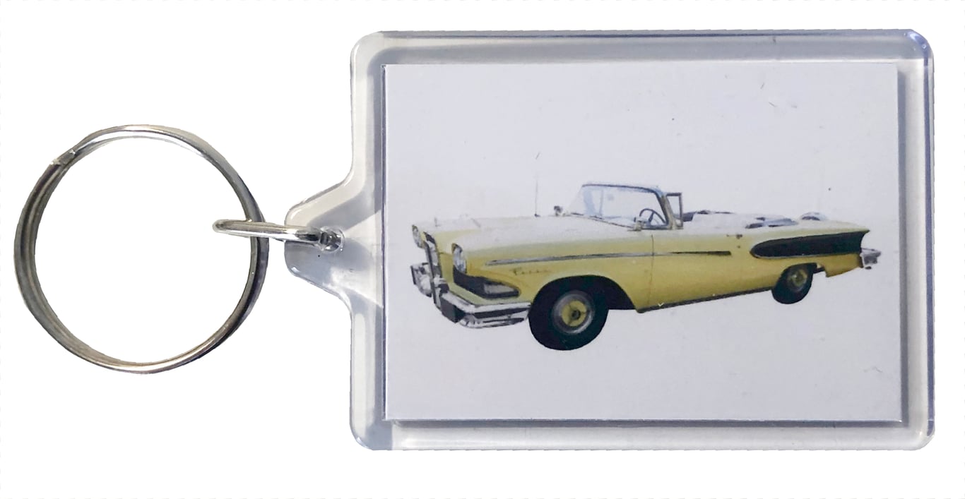 Edsel Pacer 1958 - Keyring with 50x35mm Insert - Car Enthusiast