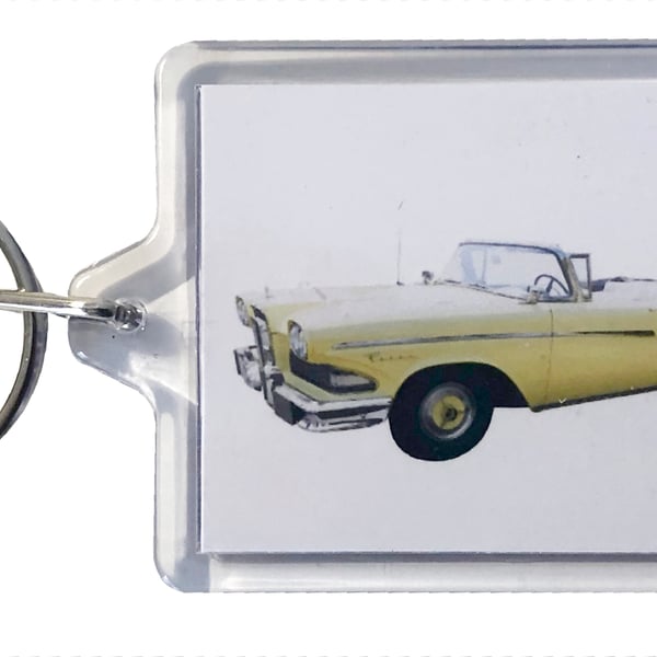 Edsel Pacer 1958 - Keyring with 50x35mm Insert - Car Enthusiast