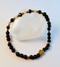 Spinel, Onyx, & Rutilated Quartz Bracelet - Birthday, Anniversary, Gifts For Her - Image 1