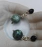 Green Jade Beaded Men's Cufflinks, Men's Beaded Cufflinks - Image 5
