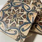 Set of 4 Rustic Moroccan Marble Stone Drink Handmade Tile Coasters