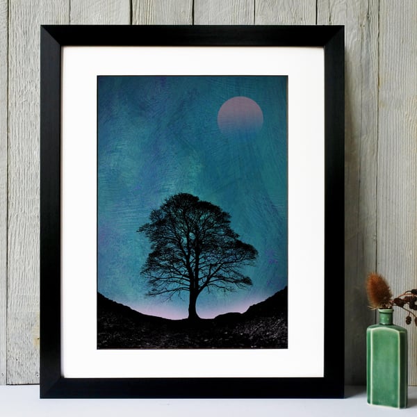 Dusk At Sycamore Gap Fine Art Print