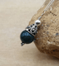 Minimalist cone bloodstone pendant necklace - Image 1
