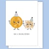 Funny Birthday Card, Pair of Crackers