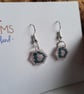 A Pair of Letter "D" Beadwork Earrings - Image 2
