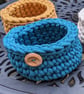Crochet container, storage pot, bathroom decor, desk tidy, recycled - Image 6