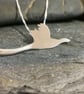 Flying Pheasant Silhouette Necklace Pendant - Image 2