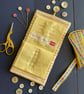 Rainbow patchwork stripe needle case made from Tilda fabric - Image 5