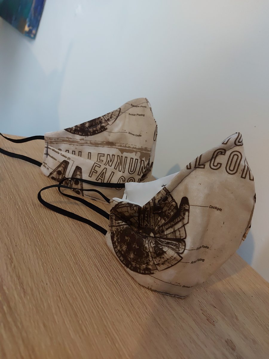 Ladys face mask star wars 2 layers 