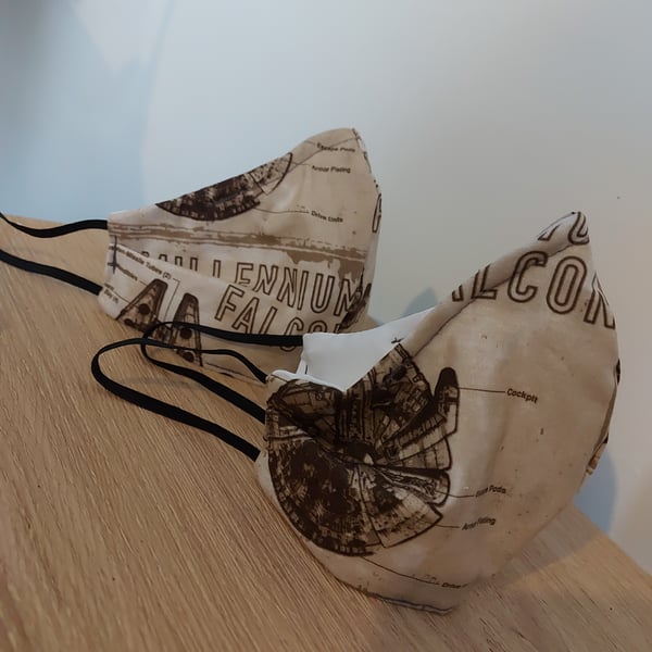 Ladys face mask star wars 2 layers 