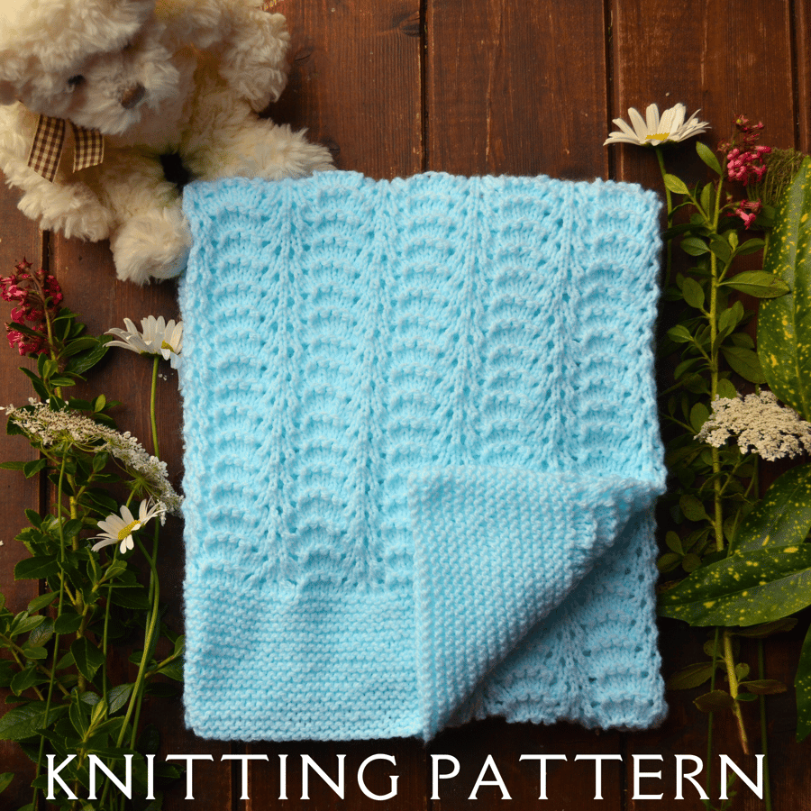 Baby Blanket Knitting Pattern Design 7 Printed Copy