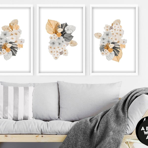 Home Decor, Wall hanging, Set x 3 Prints, office decor, Living Room decor, wall 