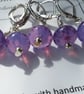 Lampwork Stitch Markers - Purple Glow - Image 4