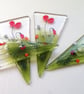 Fused Glass Flower Pot Stake: Hand-Cut Patio Planter Decoration - Image 4