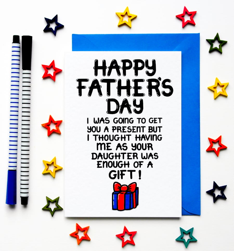 Funny, Joke Father's Day Card For Dad From His Daughter