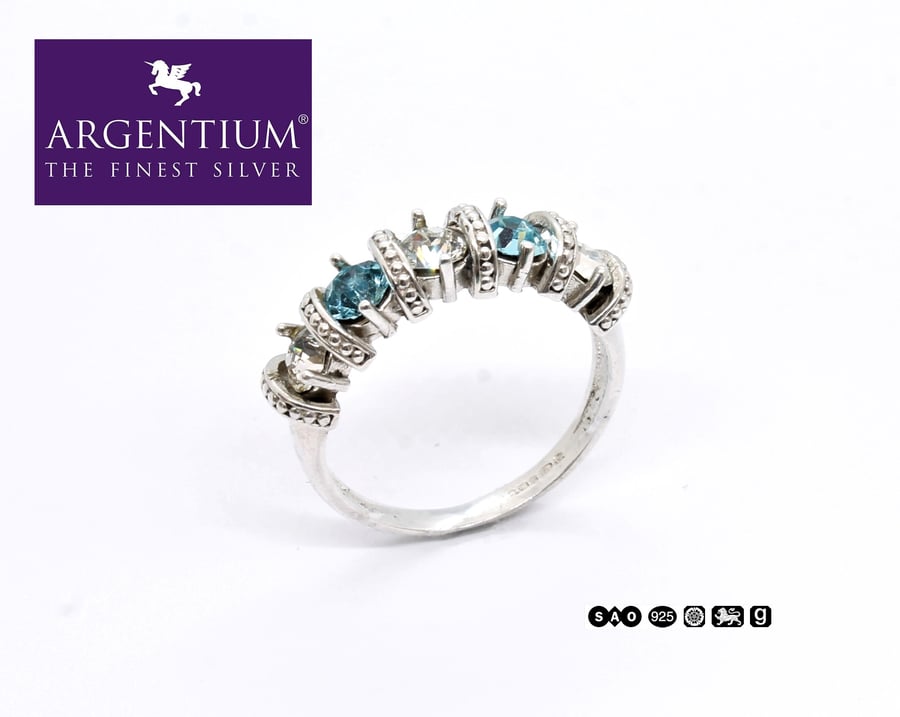 Argentium silver Half eternity ring