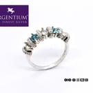 Argentium silver Half eternity ring