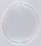 Bracelet dainty sterling silver & Swarovski pink glass pearl asymmetric pattern  - Image 8