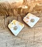 Pastel vintage crockery earrings 