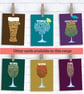 White Wine Birthday Word Art Card - Image 3