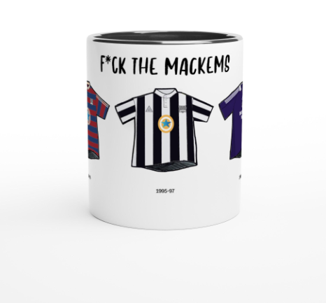 Newcastle United Mug - Football Kits Through The Ages - Funny Gift