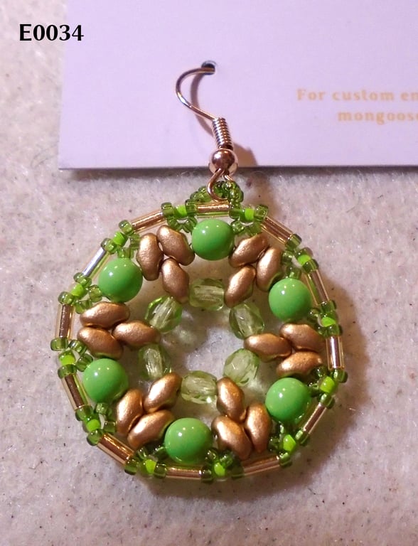 1920s-style bead earrings (customisable)