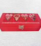 Red Hearts: Decorated Wooden Trinket Keepsake Box 23.5cm - Image 2