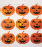 Halloween orange glitter stickers - Image 2