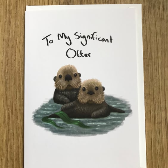 Significant Otter Blank Greeting Card