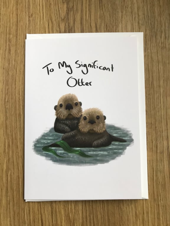Significant Otter Blank Greeting Card