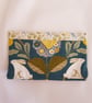 Snap purse: hares on teal - Image 1