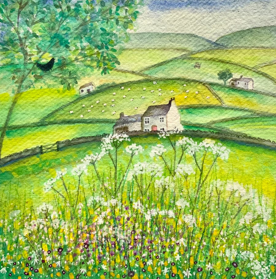 Buttercup Cottage, original watercolour painting