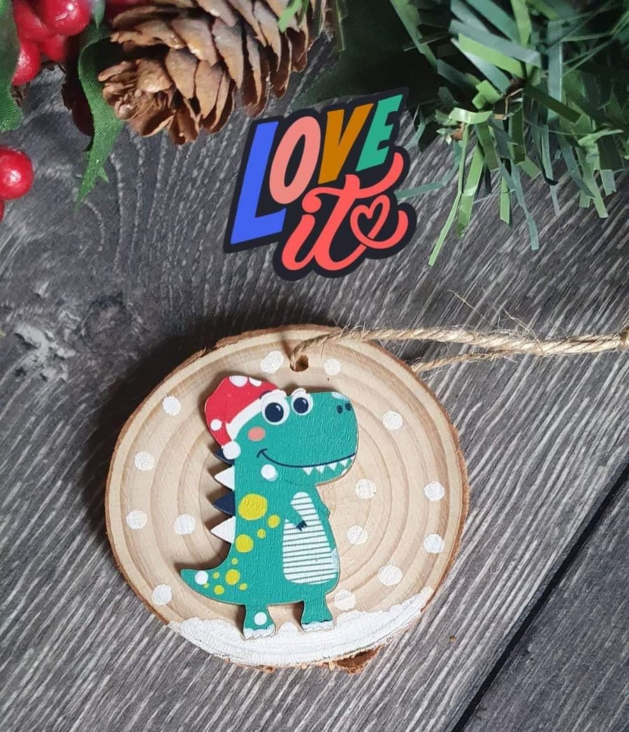 Christmas dinosaur design tree decorations 