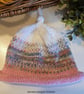 Baby Girls Knotted Fairisle Hand Knitted Pixie Hat 6-12 months size - Image 5