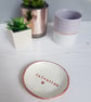 Personalised ring dish (trinket bowl), handmade, customised - Image 1
