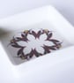 Red Leaf Pattern Ceramic Dish, 10 x 10cm, Many Uses - Image 3