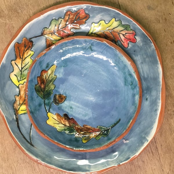 Oak and Acorn Dinner Plate