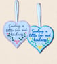 Sending a Little Love and Kindness Heart Hanger - Embroidered Decoration