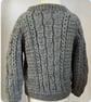 Hand Knitted Childs Jumper In A Wool With Alpaca Blend In Grey - Fits Age 3 - 4  - Image 2