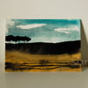 Landscape with trees - Original ACEO