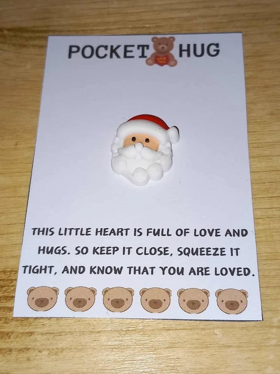 Christmas pocket hug Christmas Santa-Handmade Christmas pocket hug