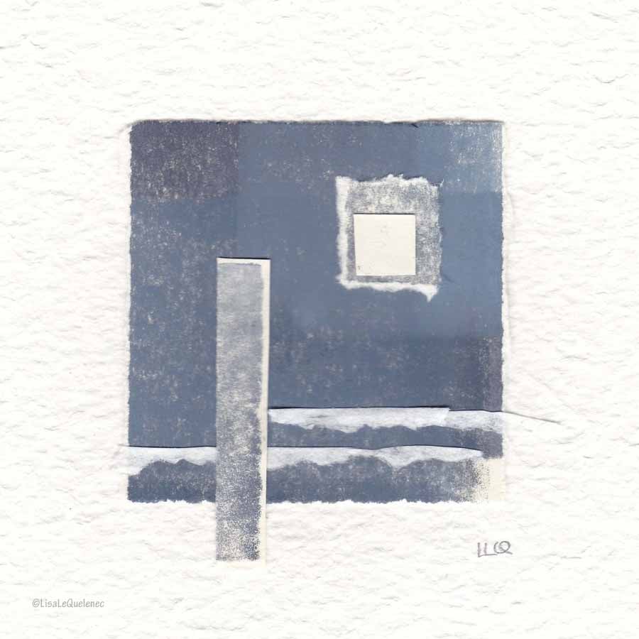 No.10 original minimalist abstract coastal inspired collage