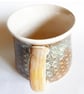 Large Patterned Mug - Hand Thrown Stoneware Ceramic Mug - Image 4