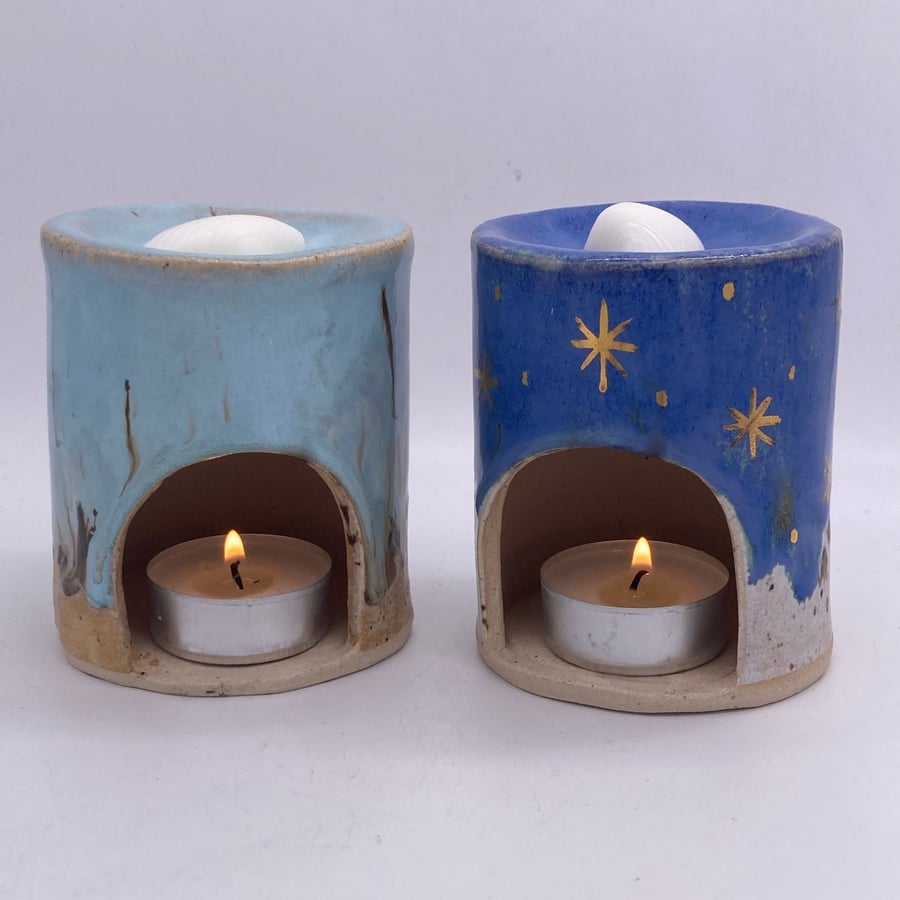 Handmade Wax Oil Burner - Ceramic Pottery