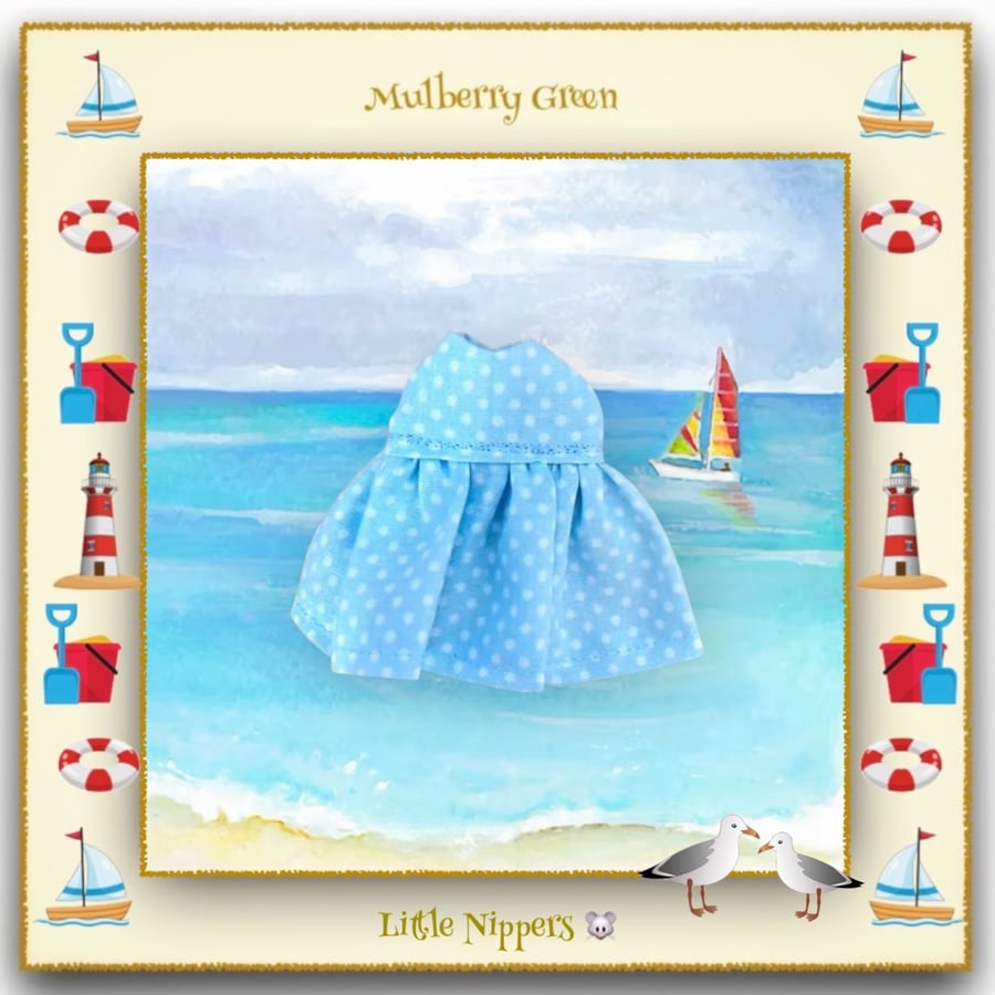 Little Nippers Blue Spot Dress 