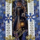 Hand Crafted Decoupage Chistmas Card - Happy Christmas (3386) Nutcracker Girl